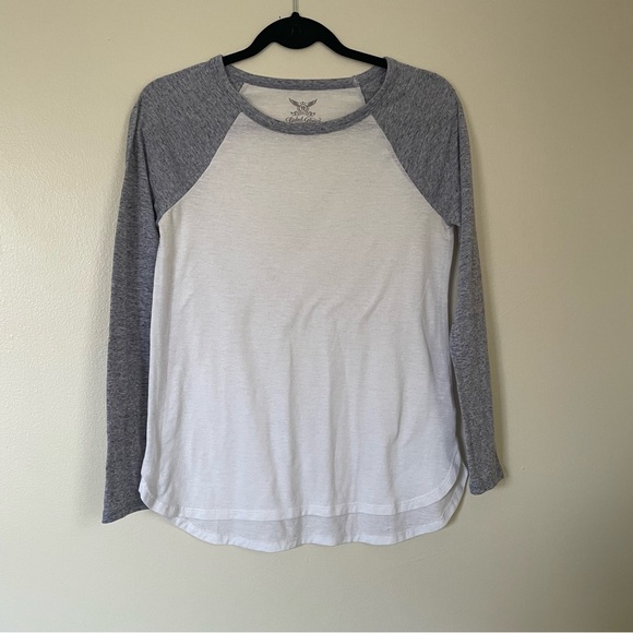 Faded Glory Tops - Faded Glory | Blue and White Baseball Tee | Size Small